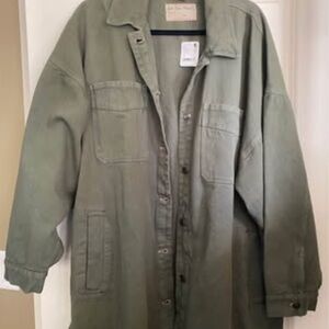 NWT Free People Madison Adventurer Olive Green Jacket